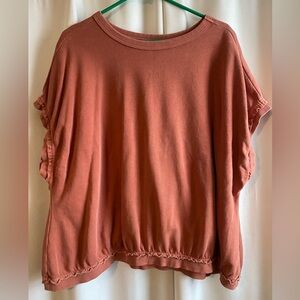 dip Women's Short Sleeve Terracotta Top